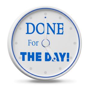 Clock Design Presentation Customizable PowerPoint clipart graphic preview.