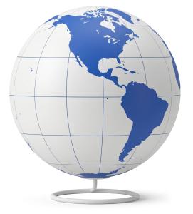 Globe Americas Western Hemisphere PowerPoint clipart graphic preview.