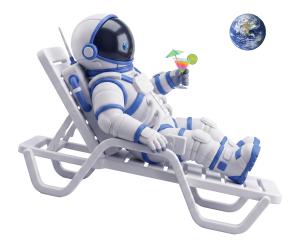 Out Of This World Vacation PowerPoint clipart graphic preview.