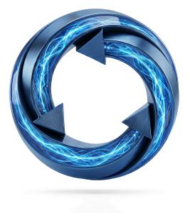Cycle Energy PowerPoint clipart graphic preview.