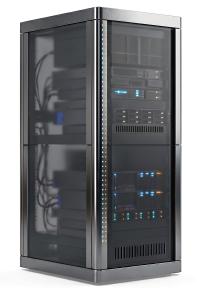 Server Cage PowerPoint clipart graphic preview.