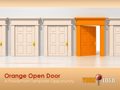 Open A Door Looking  3D Animated Clipart for PowerPoint