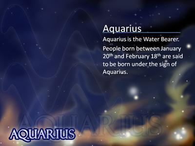 A standard definition presentation slide from Zodiac Stars preview four.