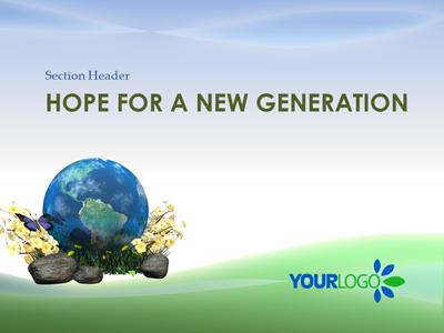 A standard definition presentation slide from Green Earth Butterfly preview four.