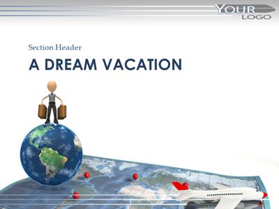 A standard definition presentation slide from Jet Airplane with Travel Map preview four.