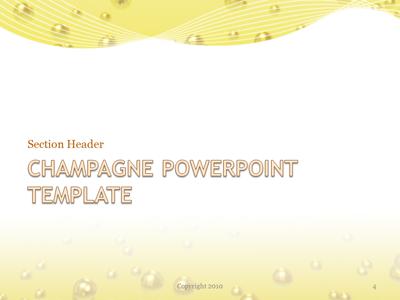 A standard definition presentation slide from Champagne Bubbles Celebration preview four.