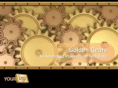 Golden Gears | A PowerPoint Template from 