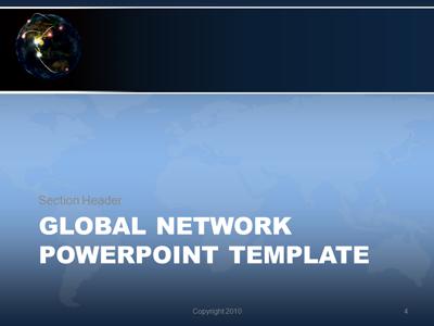 A standard definition presentation slide from Global Network preview four.