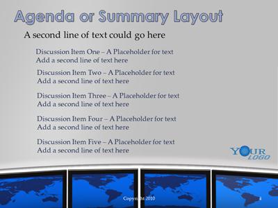 A standard definition presentation slide from World Screen Map preview four.