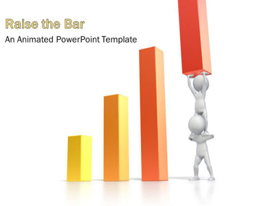 Teamwork Raise Graph | 3D Animated Clipart for PowerPoint -  