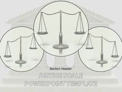 A standard definition presentation slide from Justice Scale preview four.