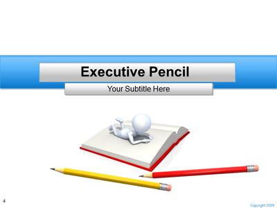 A standard definition presentation slide from Executive Education Pencil preview four.