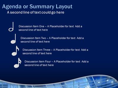 A standard definition presentation slide from Blue Musical Notes preview four.