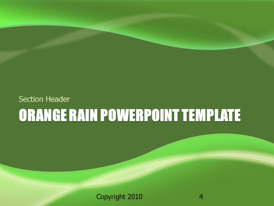 A standard definition presentation slide from Green Rain preview four.