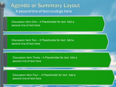 A standard definition presentation slide from Street Sign Direction preview four.