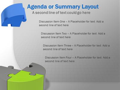 A standard definition presentation slide from Puzzle Piece Pie Chart preview four.