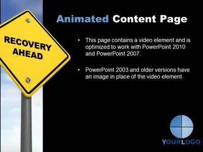 A standard definition presentation slide from Road Sign Tool Kit preview four.