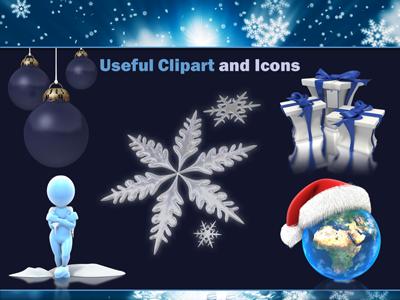 A standard definition presentation slide from Christmas Snow preview four.