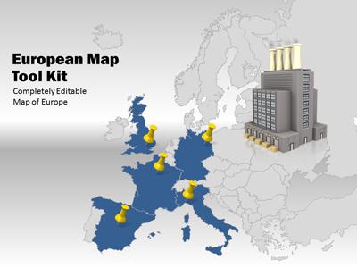 A standard definition presentation slide from Europe Map Tool Kit preview four.