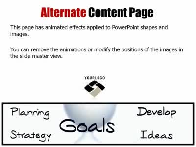 A standard definition presentation slide from Your Goals And Objectives preview four.