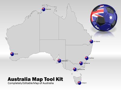 A standard definition presentation slide from Australia Map PowerPoint Toolkit preview four.