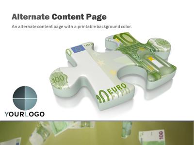 A standard definition presentation slide from Euro Money Falling Template for PowerPoint preview four.