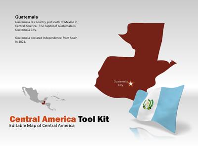 A standard definition presentation slide from Central America Map Toolkit for PowerPoint preview four.