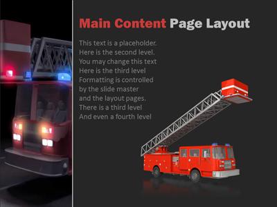 A standard definition presentation slide from Fire Truck Flash preview four.