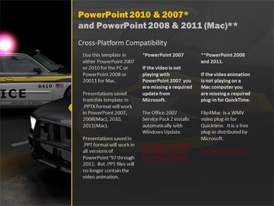 A standard definition presentation slide from Police Cars Flash preview four.