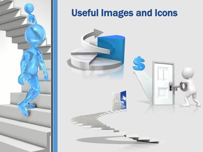 Figure Walking Into Sunset  Great PowerPoint ClipArt for Presentations 