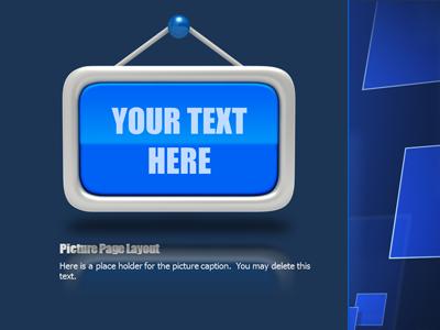 A standard definition presentation slide from Blue Squares preview four.