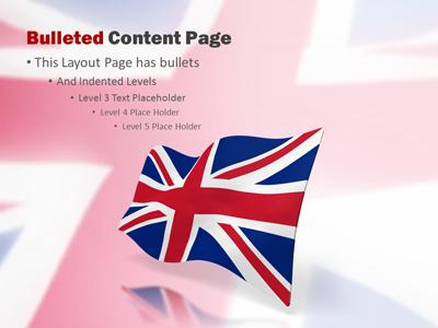 A standard definition presentation slide from United Kingdom Flag preview four.