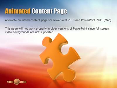 A standard definition presentation slide from Abstract Sunrise preview four.