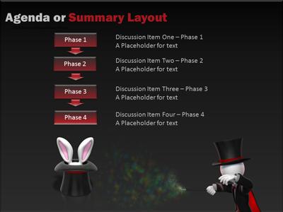 A standard definition presentation slide from Magicians Magic Wand preview four.