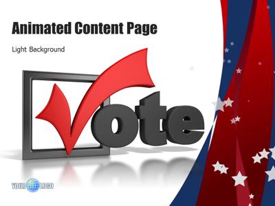 A standard definition presentation slide from Patriotic Vote preview four.