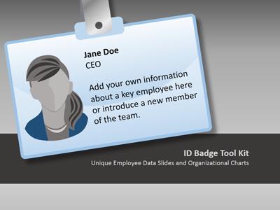A standard definition presentation slide from Id Badge Tool Kit preview four.