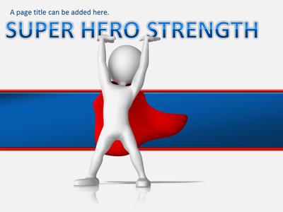 A standard definition presentation slide from Superhero Action preview four.