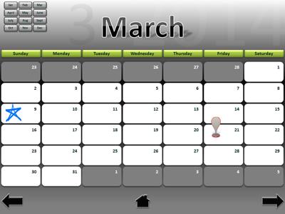 A standard definition presentation slide from Calendar Interactive 2014 preview four.