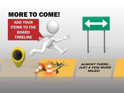 A standard definition presentation slide from Board Game Display preview four.