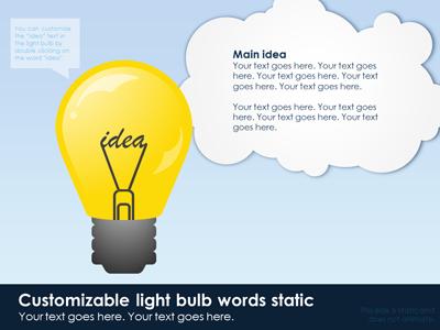 A standard definition presentation slide from Idea Clouds preview four.