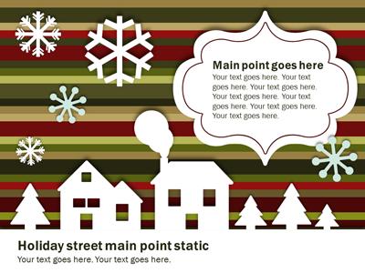 A standard definition presentation slide from Holiday Whimsy preview four.