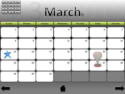 A standard definition presentation slide from Calendar Interactive 2015 preview four.