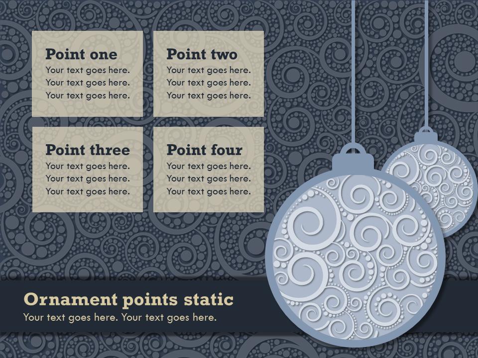 A standard definition presentation slide from Ornament Swirls preview four.