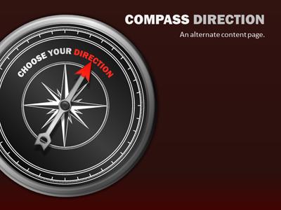 A standard definition presentation slide from Compass Success Direction preview four.