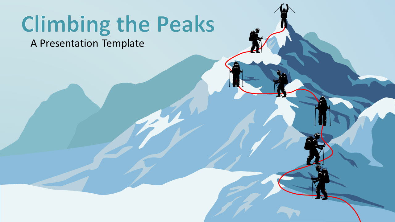 Climbing The Mountain | A PowerPoint Template from 