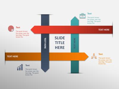 A standard definition presentation slide from Ribbon Arrows Compare  preview four.