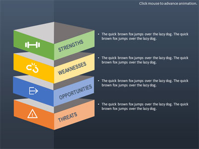 A standard definition presentation slide from SWOT Infographic Toolkit preview four.