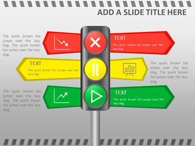 Traffic Lights Changing Colors  3D Animated Clipart for PowerPoint 