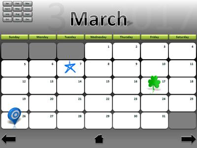 A standard definition presentation slide from 2017 Interactive Calendar preview four.