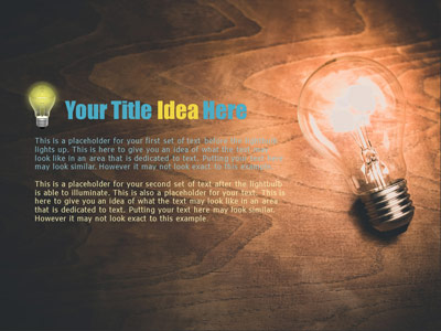 A standard definition presentation slide from Process To An Idea preview four.